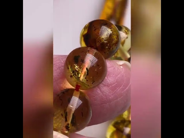 قوافل سبحة كهرمان بلطيقي طبيعي محشر من النوادر Namb0033