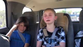 Little girl upset because her Big brother won&#39;t give her a hug and a kiss at school. Part 1