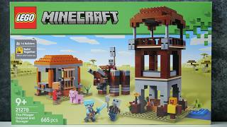 LEGO Minecraft 21278 The Pillager Outpost and Ravager - LEGO Speed Build Review