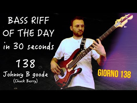 Cover al Basso Johnny be Goode Bass Riff of the Day in 30 seconds (Liuteria Cicolin) giorno 138