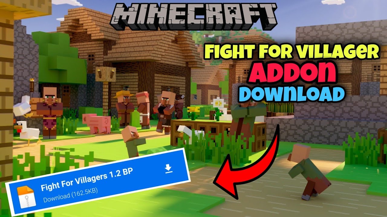Fight For Villager Addon | How To Download Smart Villager Addon in Minecraft pe 1.17.40