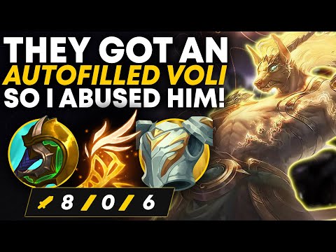 This Volibear Got Autofilled Top So I ABUSED HIM FOR FREE LP!!! | Carnarius | League of Legends