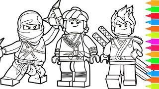 Coloring LEGO Ninjago Kai, Morro, Sensei Wu, Cole, Zane | LEGO Ninjago Coloring Pages
