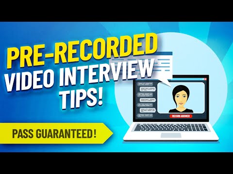 PRE-RECORDED VIDEO INTERVIEW TIPS, Questions & BRILLIANT ANSWERS!