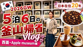 【韓国・부산】日本在住20年…5泊6日で釜山に帰省しました|西面・田浦カフェ・Apple museum編 Vlog