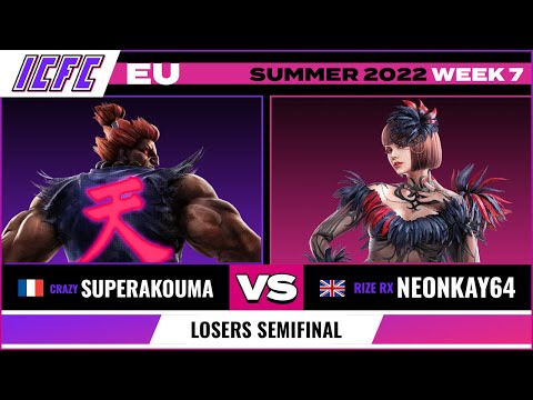 Super Akouma (Akuma) vs. Neonkay64 (Anna) Losers Semifinal - ICFC EU Tekken 7 Summer 2022 Week 7