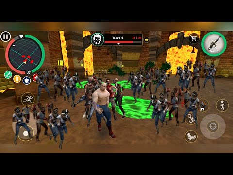 Rope Hero: Mafia City Wars (Heavy Hammer Zombies Boss) - Zombies Wave in Arena