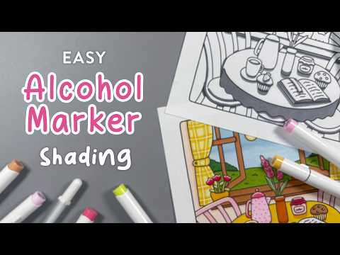How to Shade with Alcohol Markers: Easy Tips for Beginners | Cozy Coloring for Adults