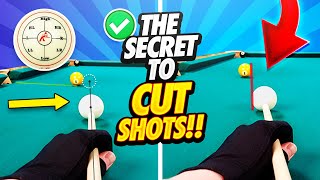 Pool Lessons - The Secret to Extreme Cut Shots!!