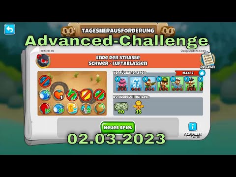 Top-Herausforderung 02.03.2023 | bloonstd6 - Advanced Challenge VioletHero1077