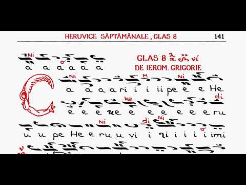 Heruvic saptamanal, glas 8, de Ierom. Grigorie
