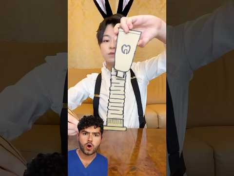 ASMR Cardboard Brushing TEETH !?