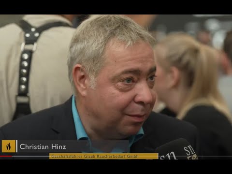 Christian  Hinz (Gizeh Raucherbedarf) im snTV-Messegespräch 2023