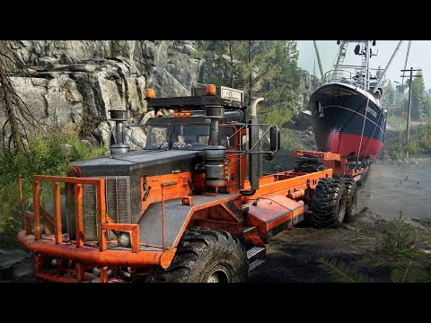 Man TGS 8X8 Heavy hauling in a forest - SnowRunner