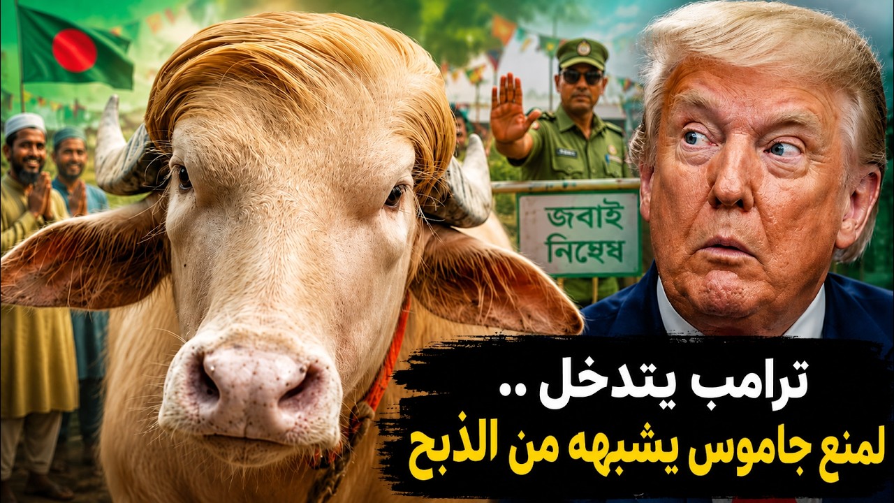 جاموس يشبه رئيس امريكا سخرَت منه إيران .. وأنقذه دونالد ترامب من الذبح في العي