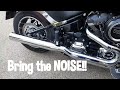 Harley Davidson FLSB Sportglide muffler upgrade to Rhinehart Racing