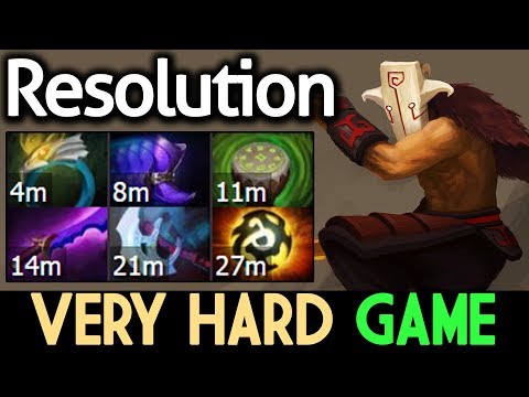 Resolution Dota 2 [Juggernaut] Very Hard Game | Solo Mid