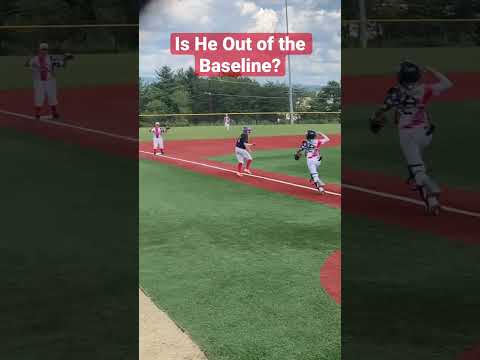 Is He Out of the Baseline? #baseball #shorts #umpire