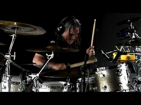 Dave Abbruzzese in the studio tracking 'Powerman' 2021
