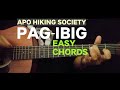 PAG-IBIG BY APO HIKING SOCIETY EASY GUITAR CHORDS AND TUTORIAL.guitar lesson. No copyright