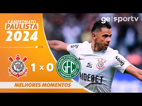 Gols e lances de Corinthians x Guarani