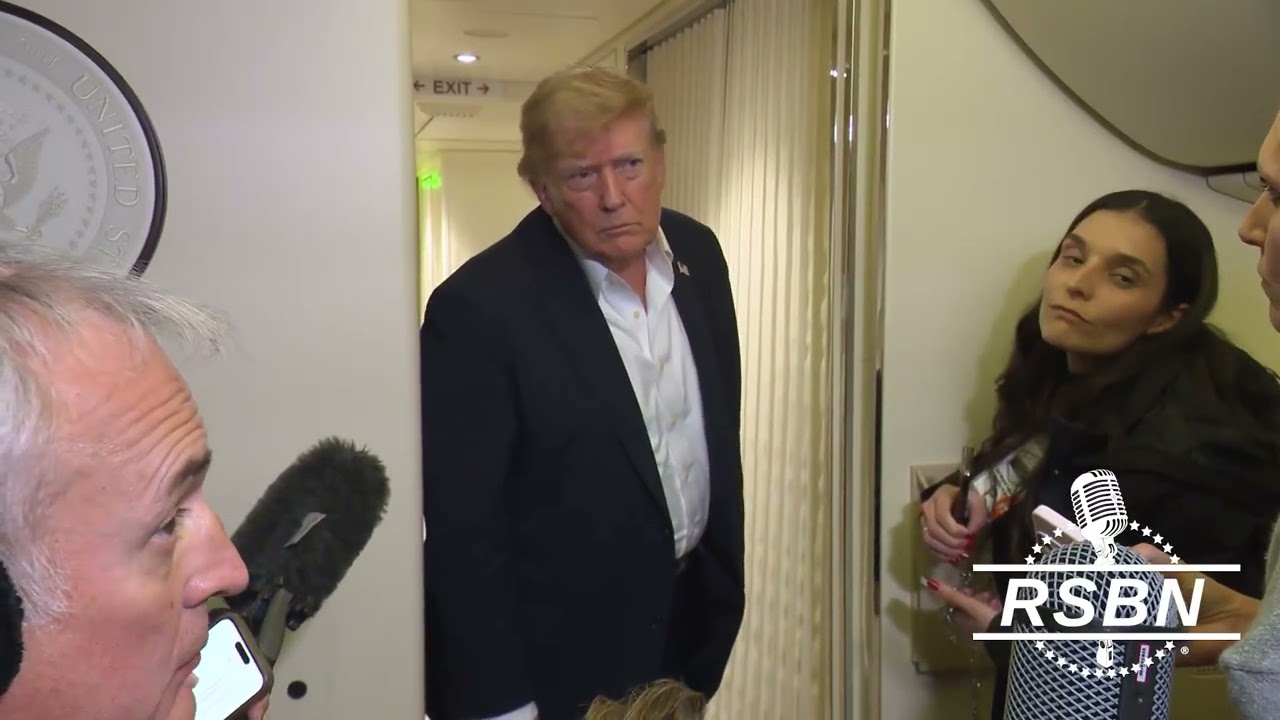 WATCH: President Trump and Press speak onboard AF1 “We spy on them, too” – 9/13/2026