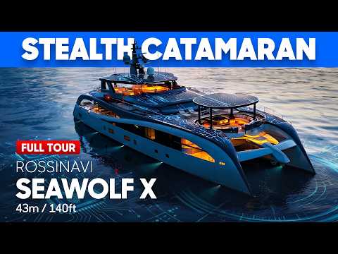 Inside SEAWOLF X: Full Tour of 43m Stealth Catamaran Superyacht
