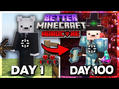 I Survived 100 Days In Hardcore Better Minecraft