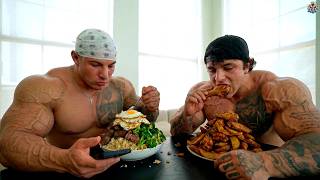TREN TWINS FULL DAY OF EATING - MONSTER DIET TO GET HUGE - EAT MOTIVATION