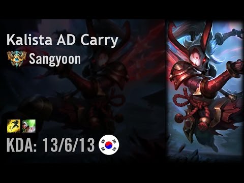Kalista AD Carry vs Ezreal - Sangyoon - KR Challenger Path 6.3