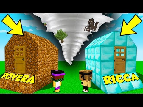 TORNADO ESTREMO vs CASA RICCA e POVERA! - Minecraft ITA