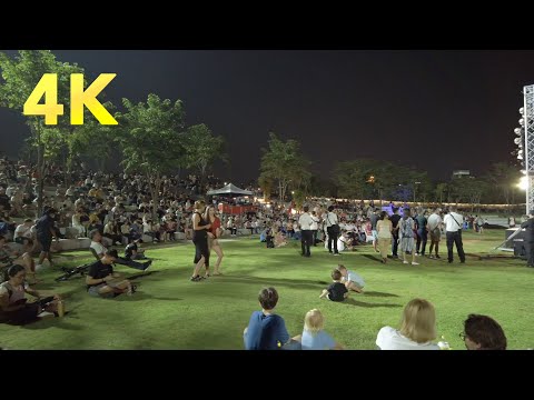 [4K] Igor Butman and Friends' Concert held in Amphitheater Benjakitti Park in the evening / Bangkok