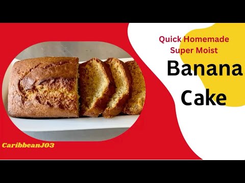 Quick Homemade Super Moist Banana Cake 