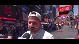 FIFA World Cup Fans Enjoy Times Square in New York City