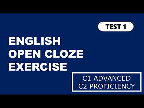 ENGLISH OPEN CLOZE | Use of English | C1 Advanced | C2 Proficiency