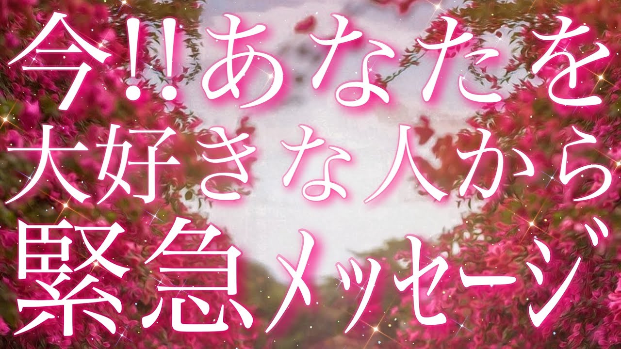 【恋愛】今!!あなたを...大好きな人からの緊急メッセージ😣💝💦タロット🔮リーディング