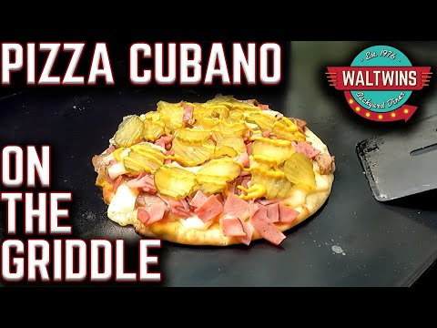 WE CAN'T STOP EATING THIS! CUBAN PIZZA MADE ON THE FLAT TOP GRIDDLE! EASY RECIPE