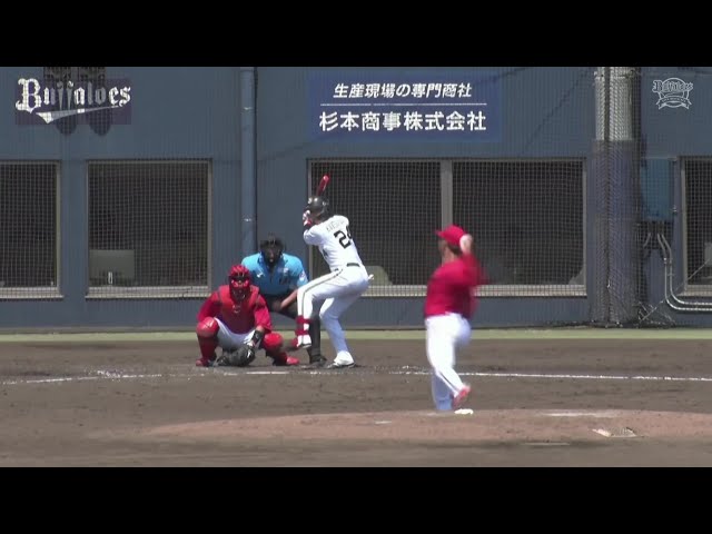 【ファーム】反撃開始!! バファローズ・紅林弘太郎 レフトへのタイムリーヒット!! 2025年7月31日 オリックス・バファローズ 対 広島東洋カープ