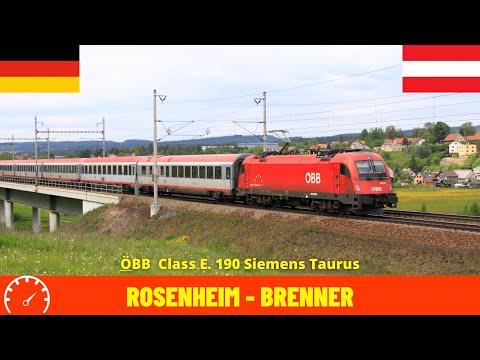 Cab Ride Rosenheim - Innsbruck - Brenner (Germany - Austria - Italy) train driver's view in 4K