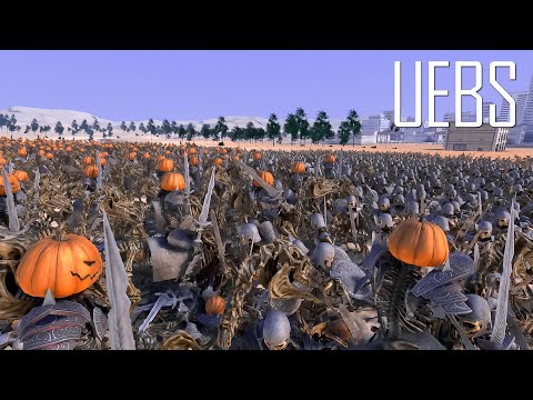 25.000 Hallowmans vs 25.000 Skeleton Warriors- Ultimate Epic Battle Simulator 2- UEBS 2