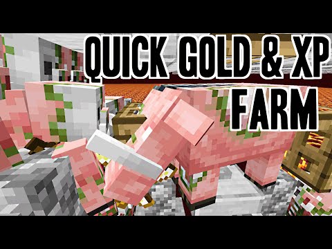 Quick Gold/XP Farm in video DESCRIPTION!  1.16-1.20.1 (30 minute build) | Minecraft Video