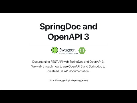 Documenting Spring boot REST API with SpringDoc and OpenAPI 3.
