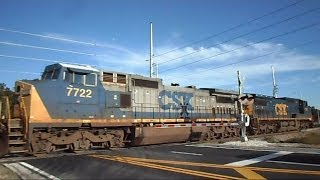 preview picture of video 'CSX Train Miami Bound From Kathleen Florida'