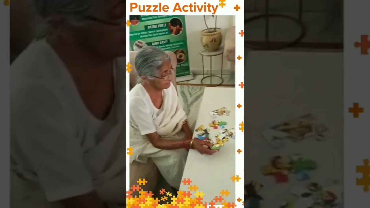 Puzzle Making Activity | Vardaan Senior Living | Post- Retirement Life | Enjoy Community Living |