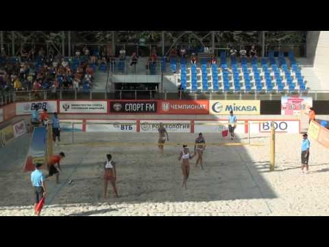 50 Beach volleyball Russia championship 2016. Sochi. Abalakina-Dabizha and Ukolova-Birlova.