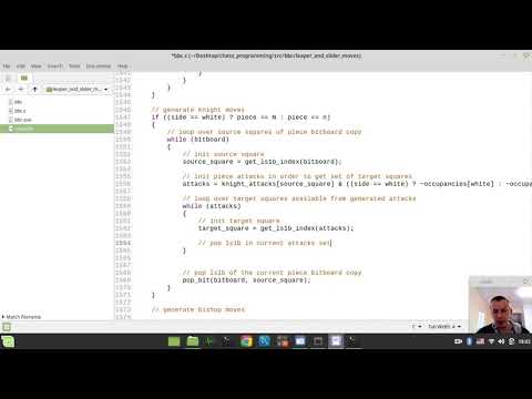 Bitboard CHESS ENGINE in C: generating SLIDER & LEAPER piece MOVES by attack tables lookup