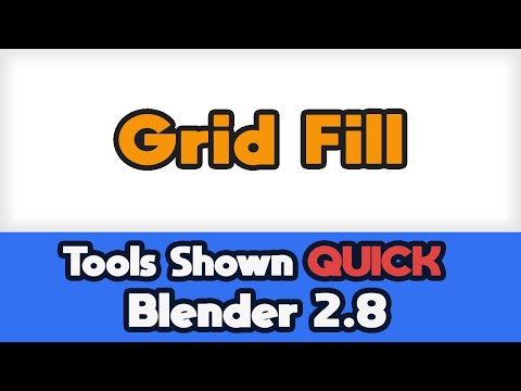 Grid Fill - Blender Tools Shown QUICK