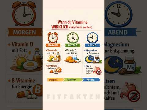 Der beste Zeitpunkt für Vitamine – so wirken sie wirklich 💊⏰ #FitFakten