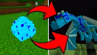 How To Hatch the Blue Dragon Egg in Minecraft Pocket Edition (Elemental Mobs Addon)