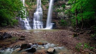 preview picture of video 'Buffalo National River, Arkansas | Visit Twin Falls Waterfall | 4K Drone'